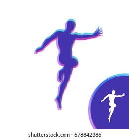 Modelo de hombre. Cuerpo humano. Elemento de diseño. Ilustración vectorial. 