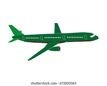 model mock up of Realistic plane in icon clip art in vector