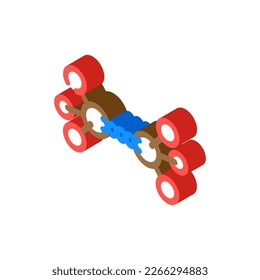 model molecular structure isometric icon vector. model molecular structure sign. isolated symbol illustration
