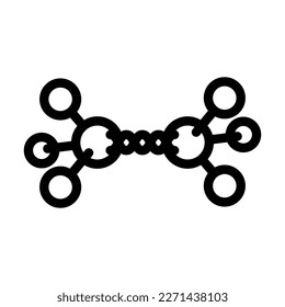 model molecular structure line icon vector. model molecular structure sign. isolated contour symbol black illustration