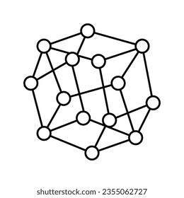 model molecular structure line icon vector. model molecular structure sign. isolated contour symbol black illustration
