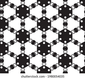The model on a football subject. Seamless background. The vector model with black and white elements.