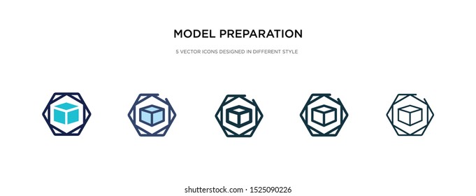 model preparation icon in different style vector illustration. two colored and black model preparation vector icons designed in filled, outline, line and stroke style can be used for web, mobile, ui