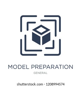 model preparation icon. Trendy flat vector model preparation icon on white background from General collection, vector illustration can be use for web and mobile, eps10