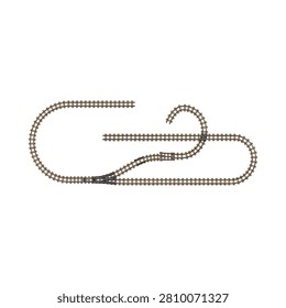 Model Railroad Track Section With Switch White Background