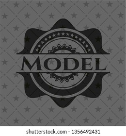 Model realistic black emblem