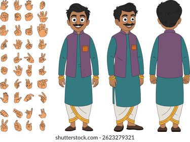 model sheet of cartoon character
