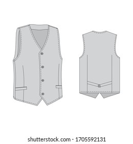 model of a strict classic vest for men