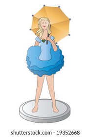 Model toy with the umbrella