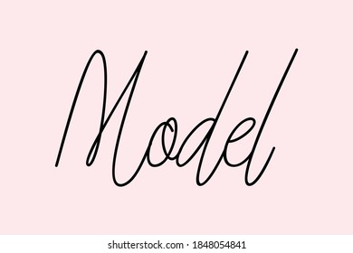 Model Typography Black Color Text On Light Pink Background  