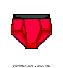 vector retro de arte de píxel de juego de hombre de ropa interior modelo. modelo de bits de hombre de ropa interior. ilustración vintage antigua