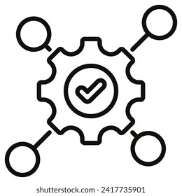 Model Validation icon line vector illustration