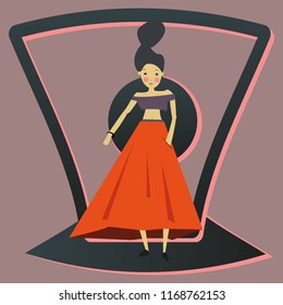 Model. Vector. Podium. Fashion.
