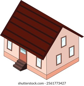 Model Village Hut Vector House Illustration