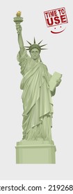 The model of womanly Liberty Statue 