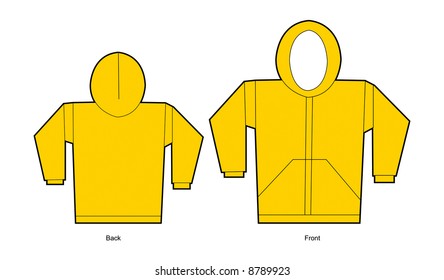 A model of yellow sweater vector design