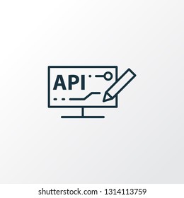 Modeling api icon line symbol. Premium quality isolated software element in trendy style.