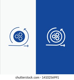 Modeling, Api, Modeling, Science Line and Glyph Solid icon Blue banner Line and Glyph Solid icon Blue banner