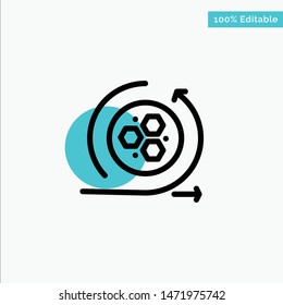 Modeling, Api, Modeling, Science turquoise highlight circle point Vector icon