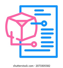 modelar el vector de icono de color de ciencia de datos. signo de la ciencia de datos de modelado. ilustración de símbolo aislado