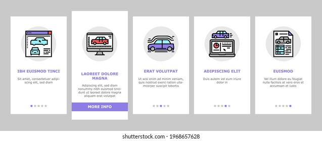 Modeling Engineering Onboarding Mobile App Page Screen Vector. Ship And Airplane, Bridge And Dam, Building And House Architectural Modeling Illustrations