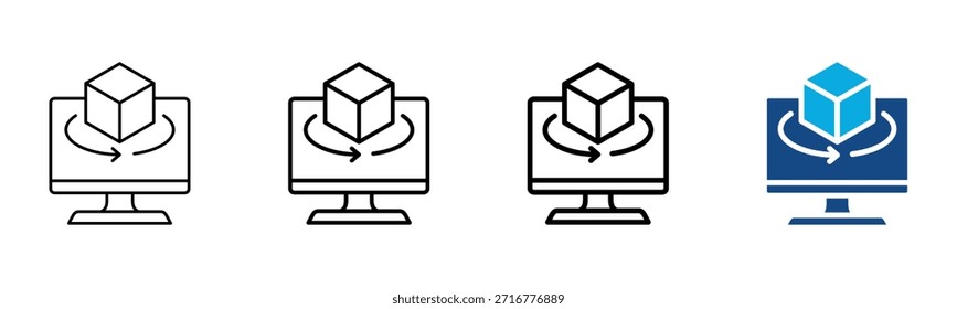 Ícone de modelagem Estilo diferente Conjunto de coletas Contorno Ilustração do vetor
