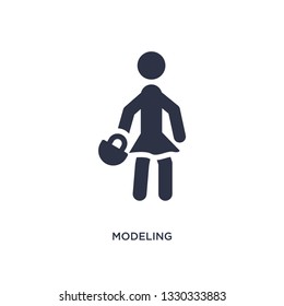 modeling icon. Simple element illustration from activity and hobbies concept. modeling editable symbol design on white background. Can be use for web and mobile.