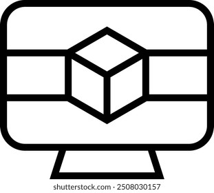 modeling icon. Thin linear style design isolated on white background