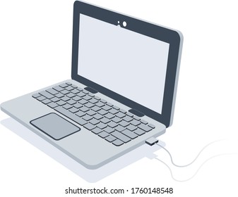 Modellierung, Illustrator, 3D, Illustration Laptop, Computer