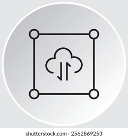 Modeling outline icon. Planning, scheme, dimension, project, measurement, floor plan and more.