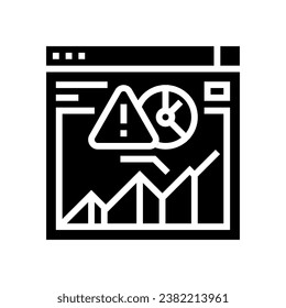 Modellierung der Risiko-Glyphsymbol Vektorgrafik. Modellierung des Risikozeichens. einzelne Symbolillustration