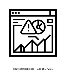 vector de icono de línea de riesgo de modelado. signo de riesgo de modelado. símbolo de contorno aislado ilustración negra