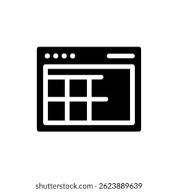 Modeling Software UI Window Basic Layout Black Icon
