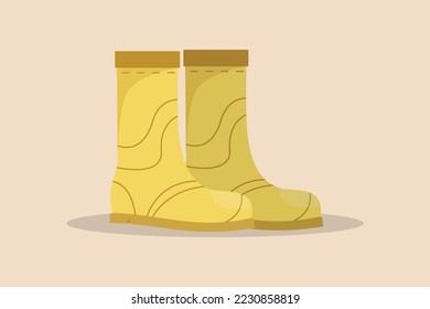 models of boots with various motives, suitable for use in the rainy season. full color design.