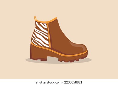 models of boots with various motives, suitable for use in the rainy season. full color design.