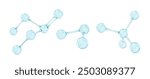 Models of molecules made of glass. Vector illustration