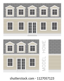 Models of vector houses. Monotonous colors, detailed drawing of houses.
Design for games, for different background and for other purposes.