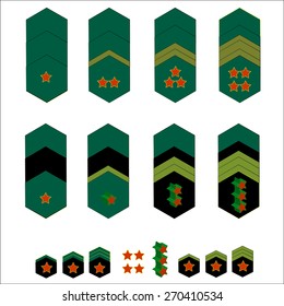 Modelsepaulets Military Ranks Insignia Illustration On Stock Vector ...