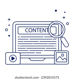 Modem design icon of search content 

