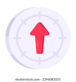 Modem design icon of upward arrow 

