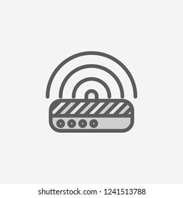 modem field outline icon. Element of 2 color simple icon. Thin line icon for website design and development, app development. Premium icon