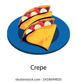 Icono de estilo plano del módem de crepe 