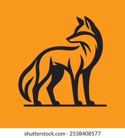 modem fox vector silhouette for professional use 