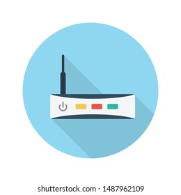 modem glyph flat vector icon