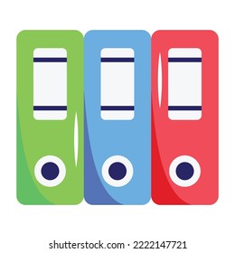 Modem icon of binders in flat style 