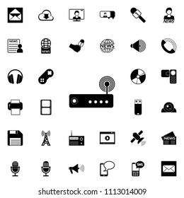 modem icon. Detailed set of minimalistic icons. Premium graphic design. One of the collection icons for websites, web design, mobile app on colored background