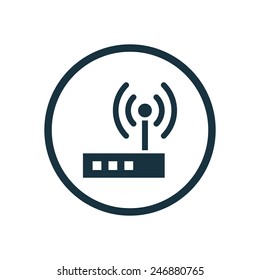 modem icon on white background 