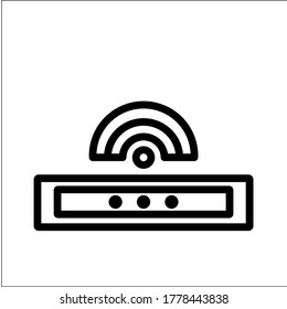 Modem icon outline style vector 