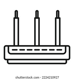 Modem icon outline vector. Wifi router. Internet switch