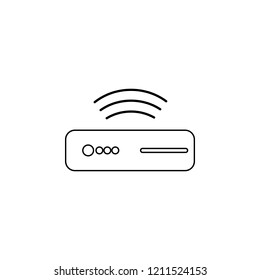 modem icon. Simple outline vector of technology set for UI and UX, website or mobile application